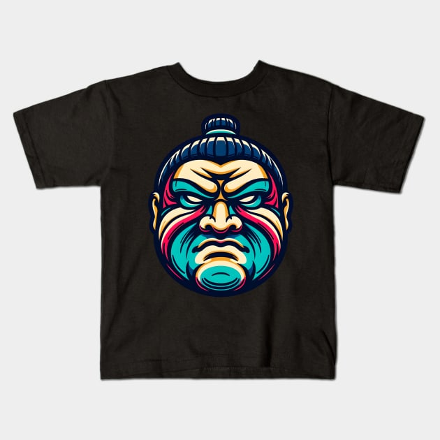 Sumo Wrestler Kids T-Shirt by Moniato